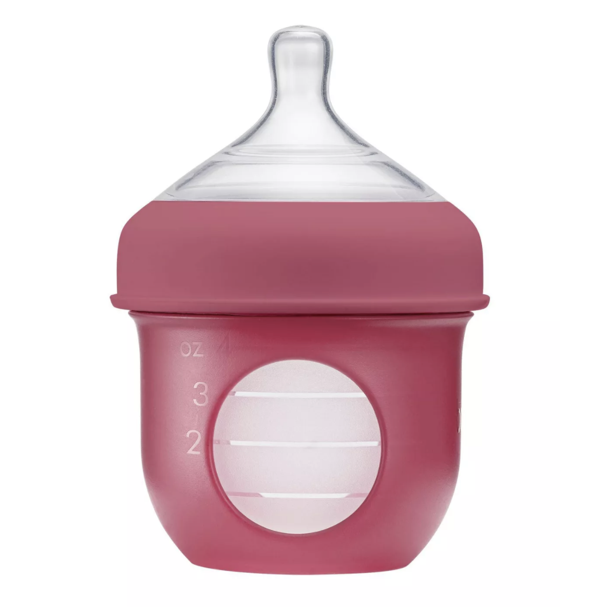 Boon NURSH Silicone Pouch Bottle 4oz (3-Pack) - Pink-BOON-Little Giant Kidz