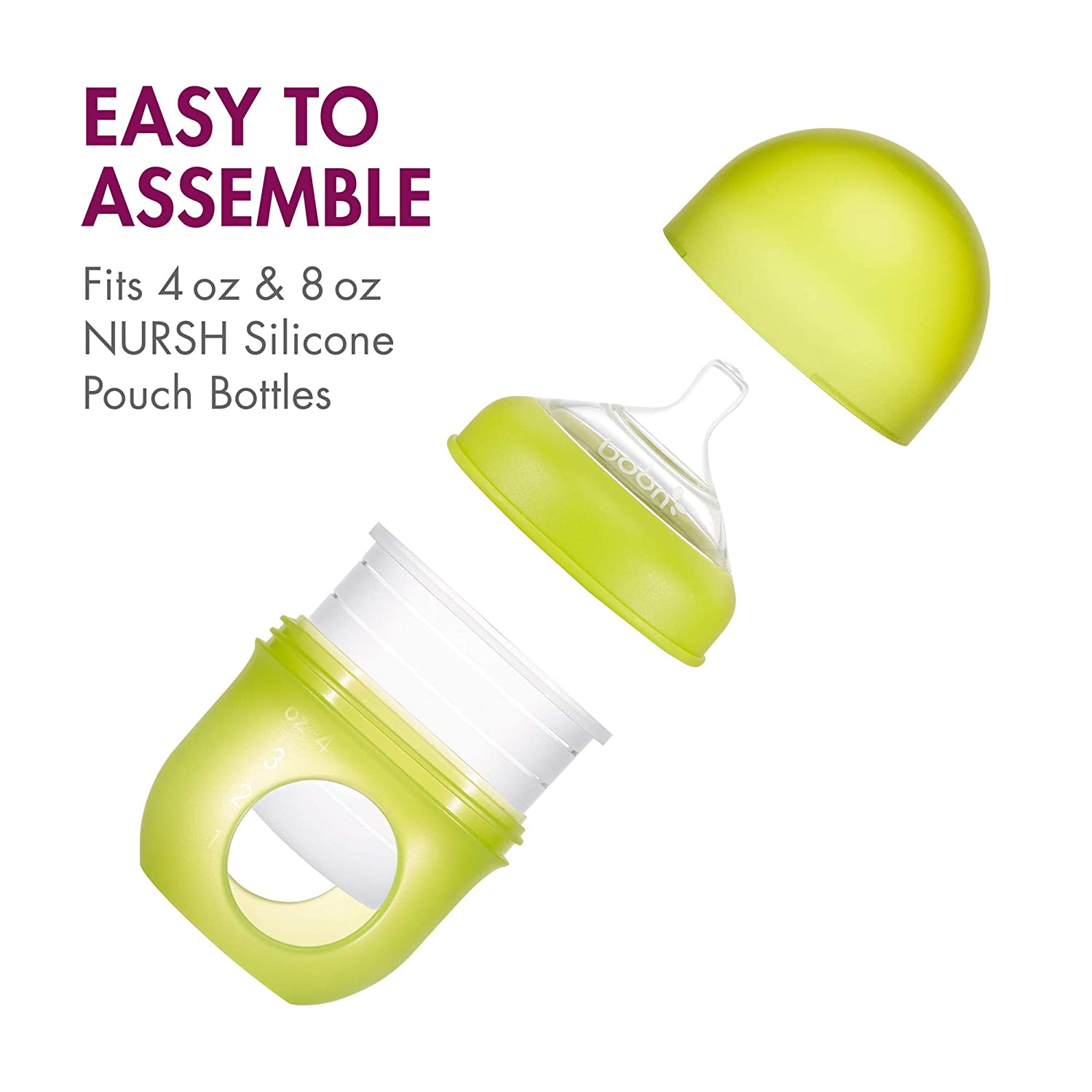 Boon NURSH Silicone Replacement Nipple (3-Pack) - Medium Flow-BOON-Little Giant Kidz