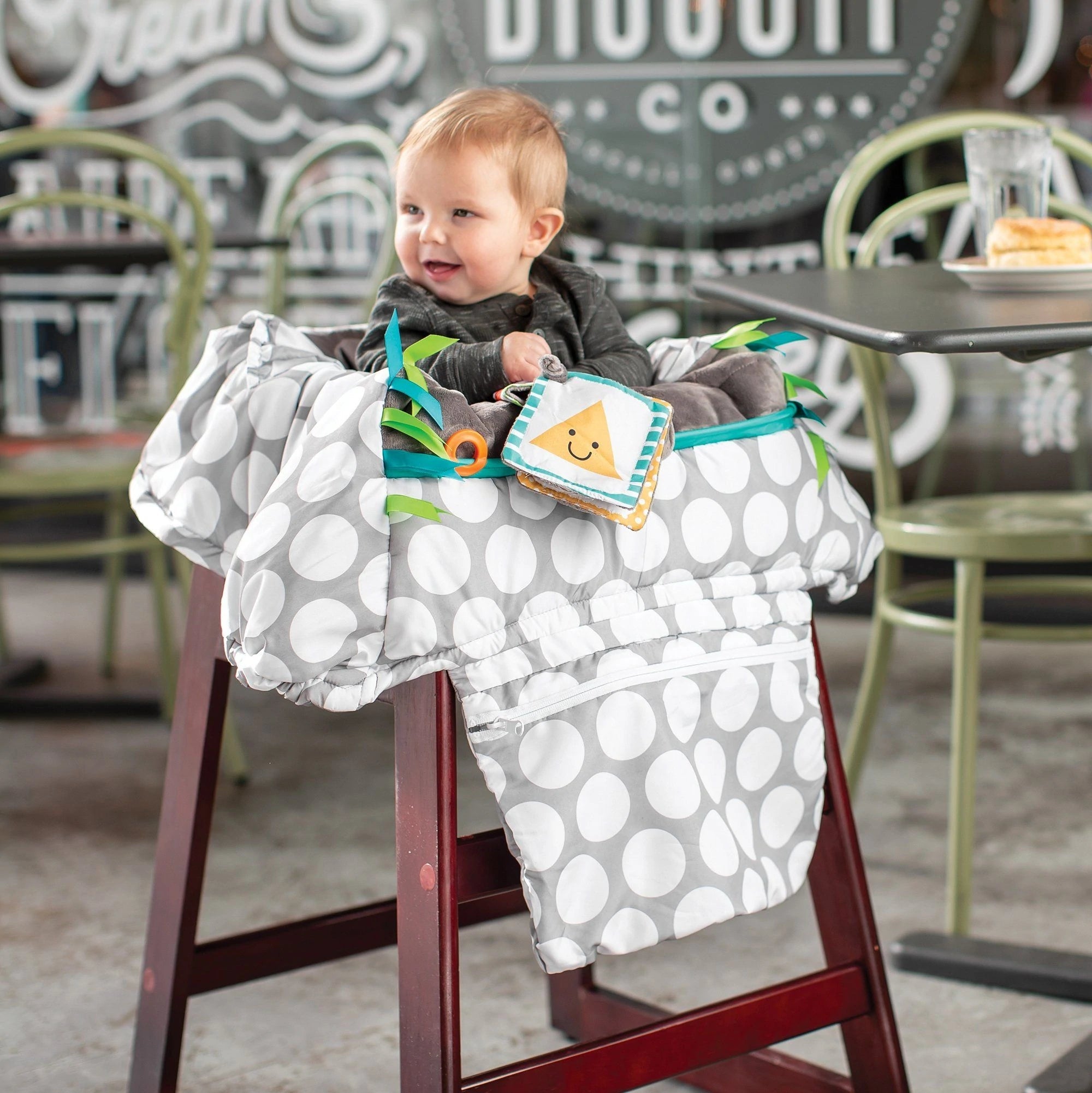 Boppy Preferred Shopping Cart and High Chair Cover Jumbo Dots