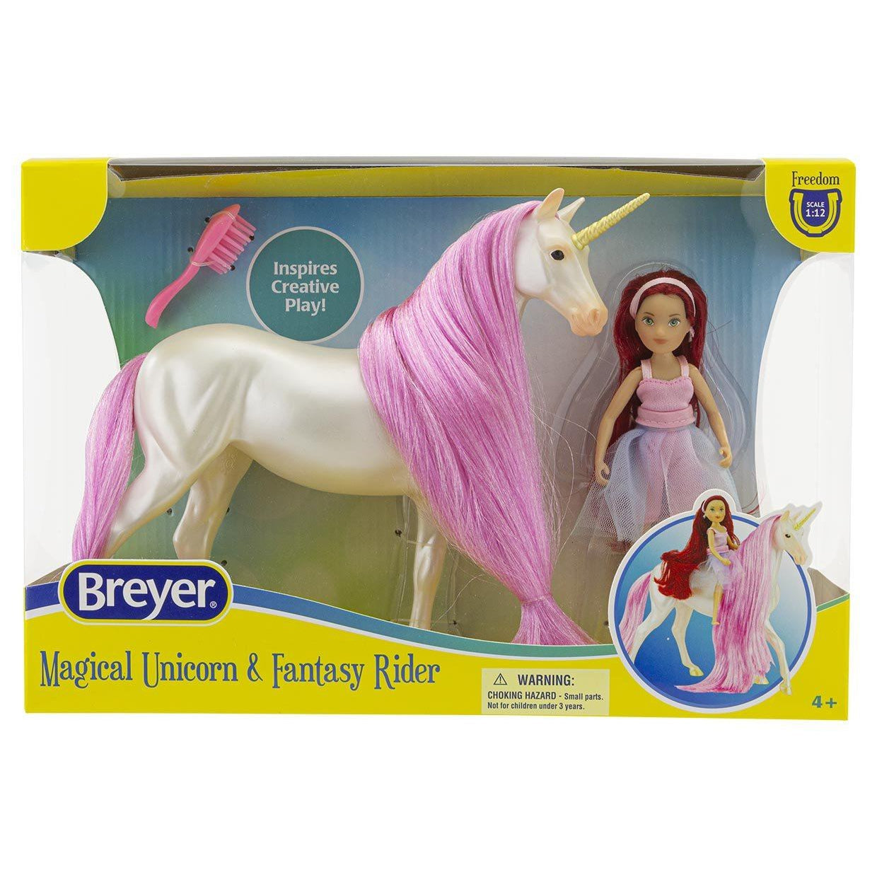 Breyer Freedom Series Magical Unicorn Sky & Fantasy Rider Meadow-BREYER-Little Giant Kidz