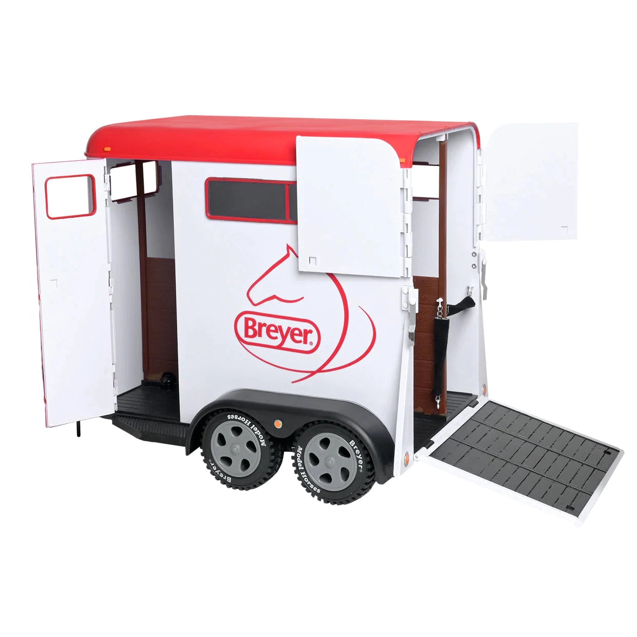 Breyer Traditional Series Two-Horse Trailer - Red/White-BREYER-Little Giant Kidz