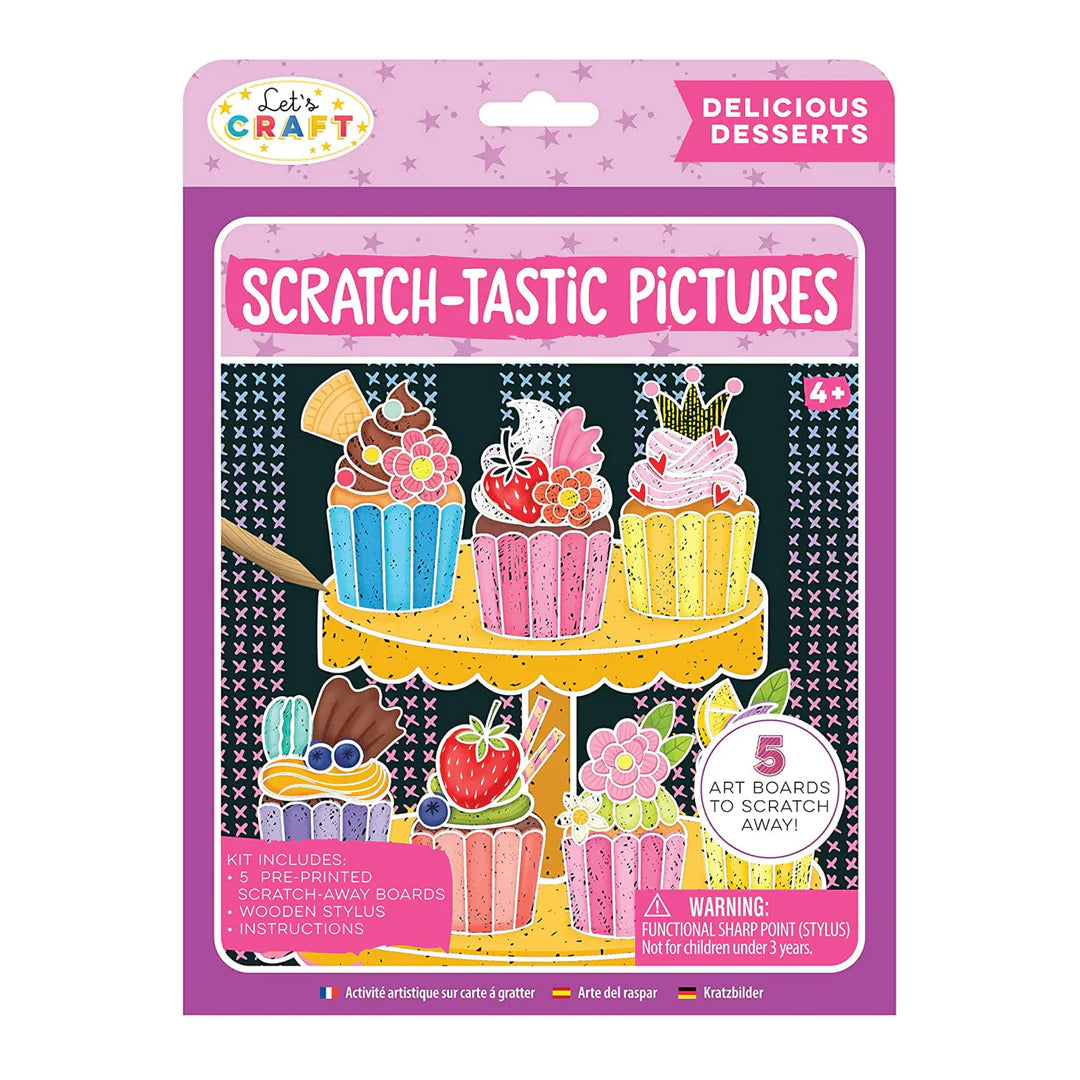 Bright Stripes Scratch-Tastic Pictures - Delicious Desserts-Bright Stripes-Little Giant Kidz