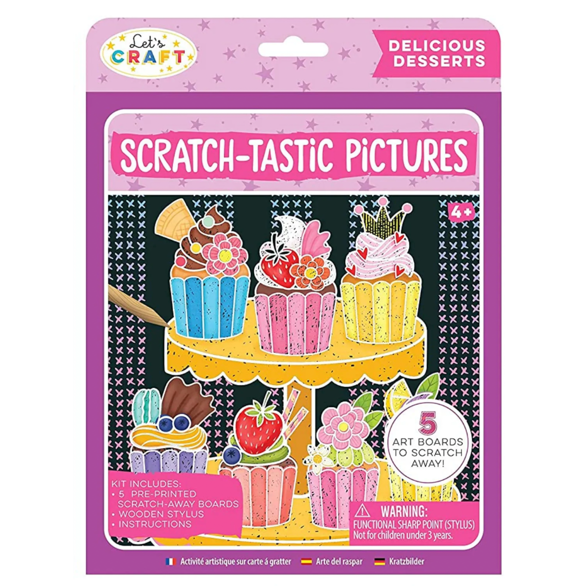 Bright Stripes Scratch-Tastic Pictures - Delicious Desserts-Bright Stripes-Little Giant Kidz
