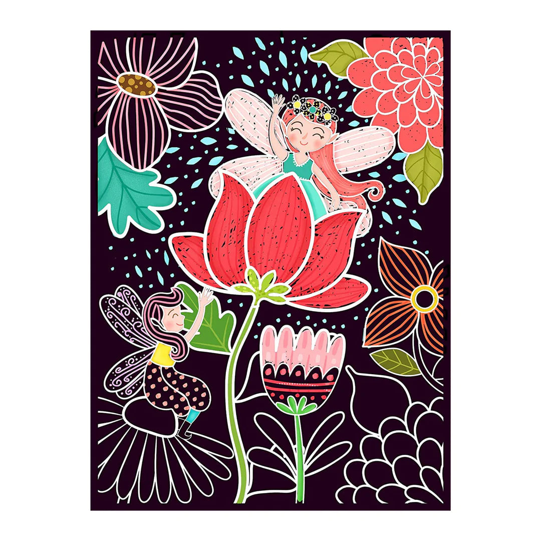 Bright Stripes Scratch-Tastic Pictures - Fairy Garden-Bright Stripes-Little Giant Kidz