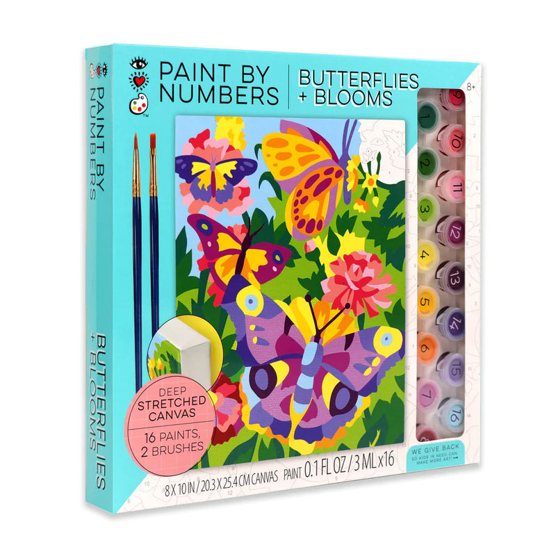 Bright Stripes iHeartArt Paint by Numbers Butterflies + Blooms-Bright Stripes-Little Giant Kidz
