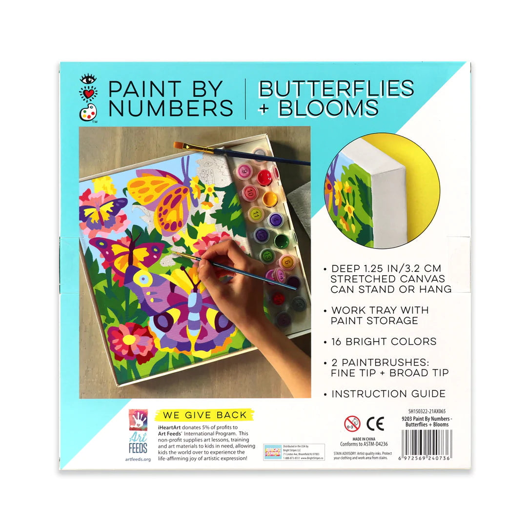 Bright Stripes iHeartArt Paint by Numbers Butterflies + Blooms-Bright Stripes-Little Giant Kidz