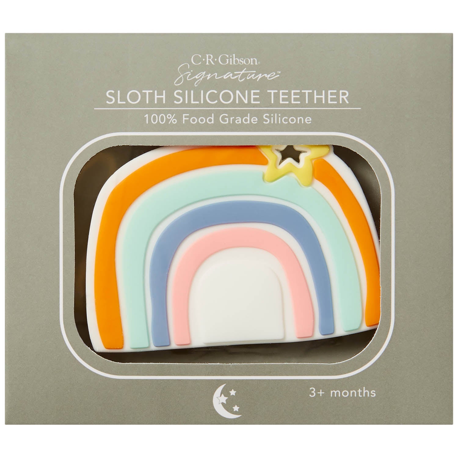 C.R. Gibson Silicone Baby Teether - Rainbow-CR GIBSON-Little Giant Kidz
