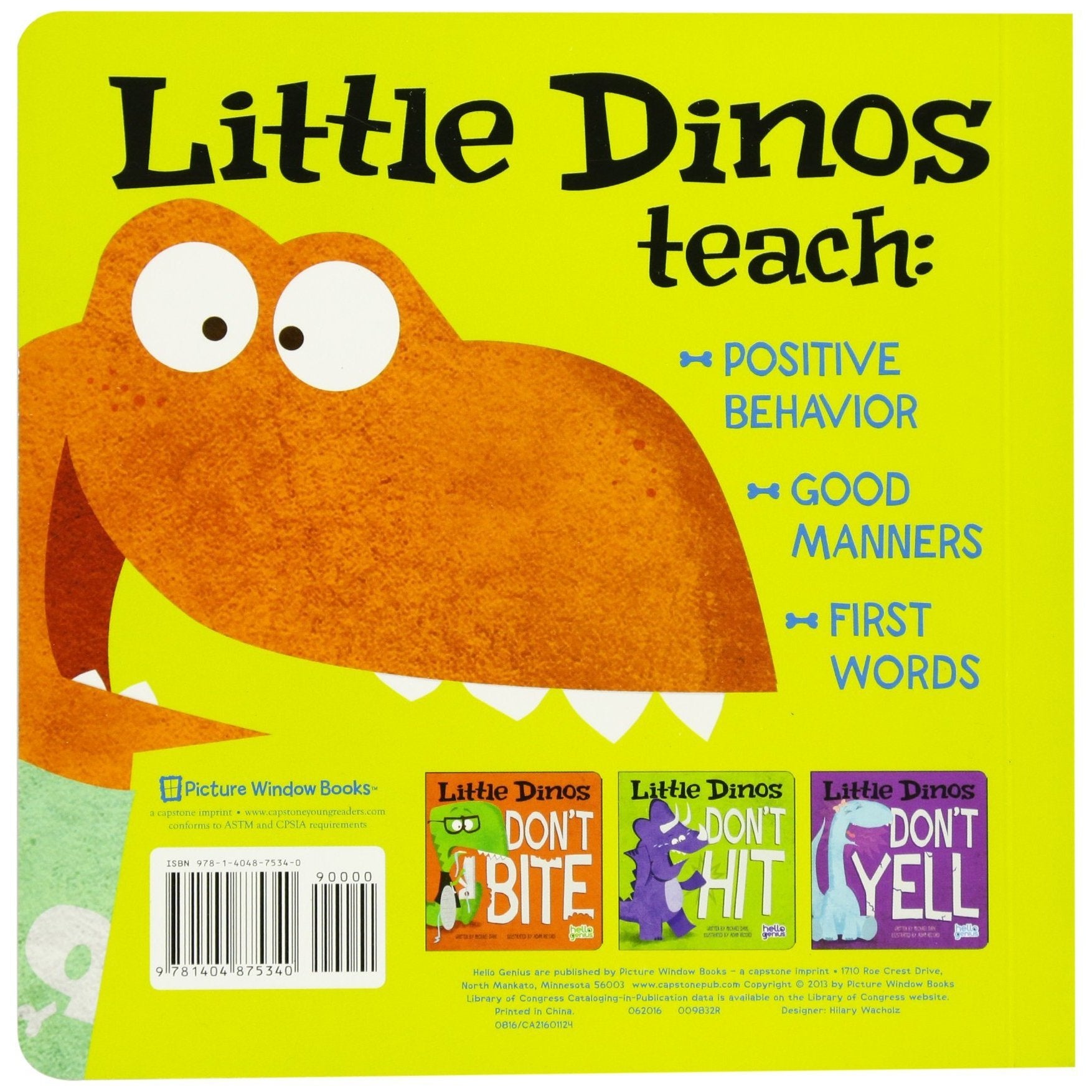 Capstone Publishing: Little Dinos Don't Push (Board Book)-CAPSTONE PUBLISHING-Little Giant Kidz