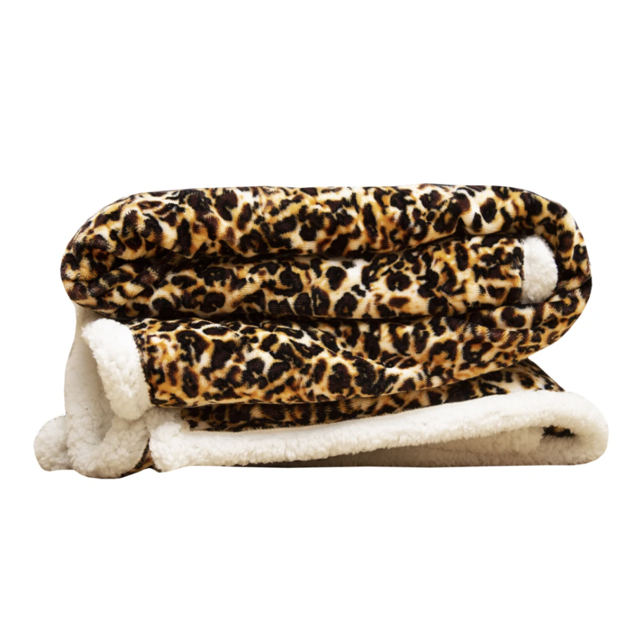 Carstens Inc Leopard Sherpa Throw Blanket-CARSTENS-Little Giant Kidz