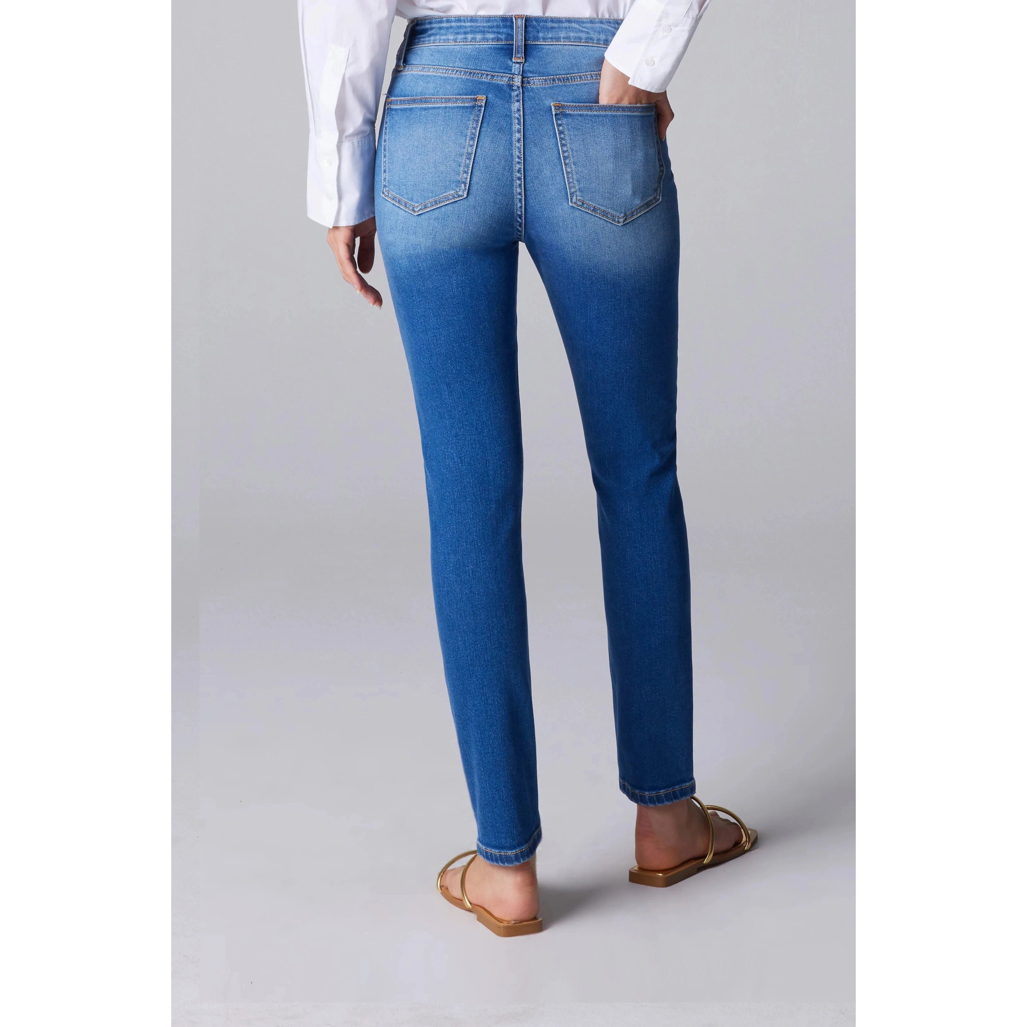 Ceros Tween Jeans Sophia High Rise Skinny - Medium Blue-CEROS-Little Giant Kidz