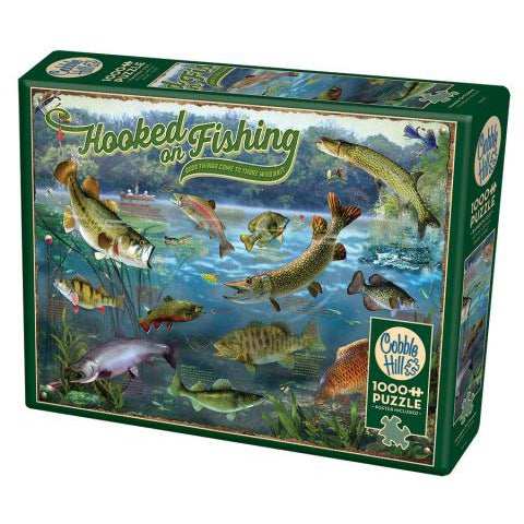 Cobble Hill 1000 Piece (Family) Puzzle - Hooked on Fishing-COBBLE HILL PUZZLE CO-Little Giant Kidz