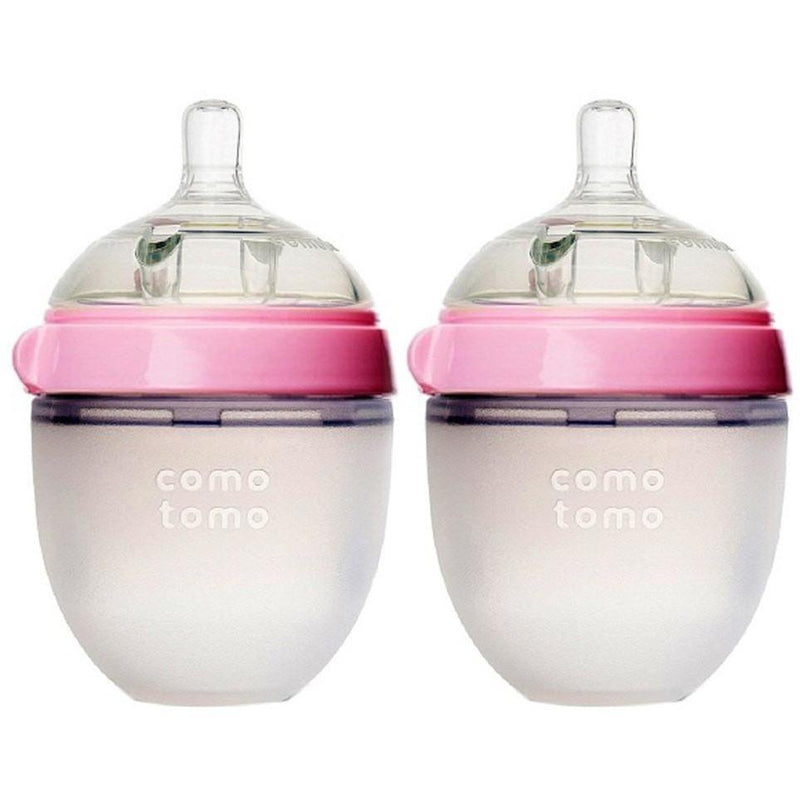 Comotomo™ 5oz Baby Bottles Pink 2pk-COMO TOMO-Little Giant Kidz