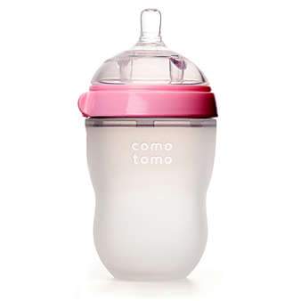 Comotomo™ 8oz Baby Bottle Pink-COMO TOMO-Little Giant Kidz