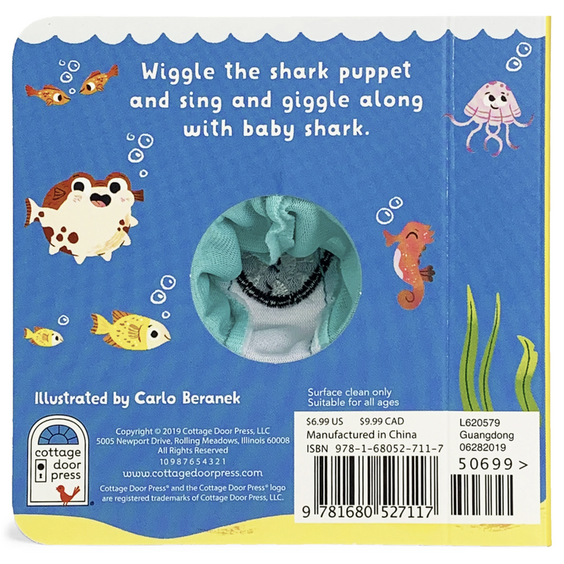 Cottage Door Press: Baby Shark - Finger Puppet Board Book-COTTAGE DOOR PRESS-Little Giant Kidz
