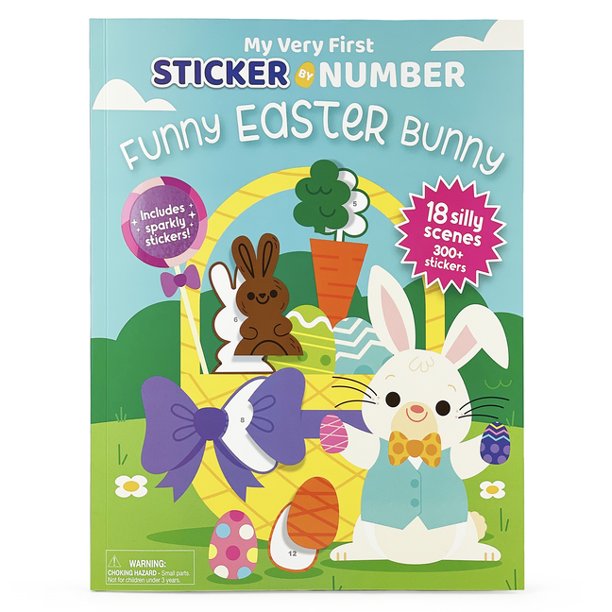 Cottage Door Press : Funny Easter Bunny My Very First Sticker Number-COTTAGE DOOR PRESS-Little Giant Kidz