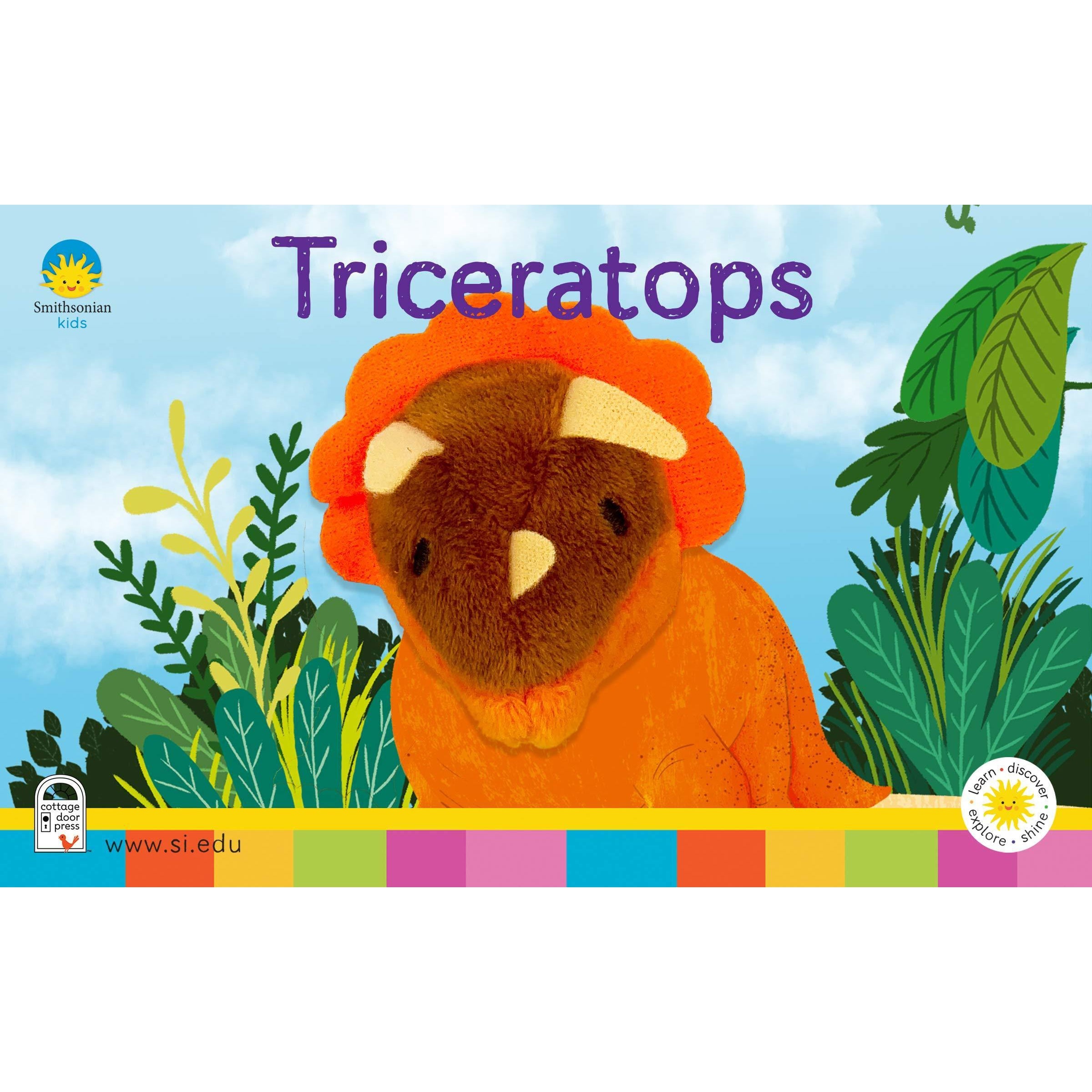 Cottage Door Press: I Am a Triceratops - Finger Puppet Board Book-COTTAGE DOOR PRESS-Little Giant Kidz