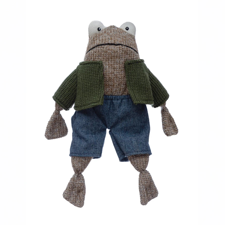 Creative Co-Op Cotton Frog in Shirt and Shorts-COOP-Little Giant Kidz