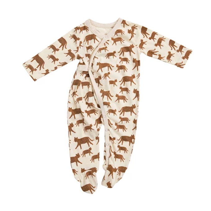 Creative Co-Op Cotton Patterned Footed Baby Bodysuit-COOP-Little Giant Kidz