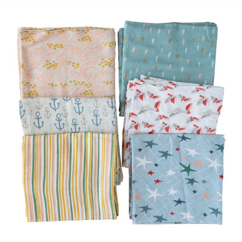 Creative Co-Op Cotton Printed Baby Swaddle-COOP-Little Giant Kidz