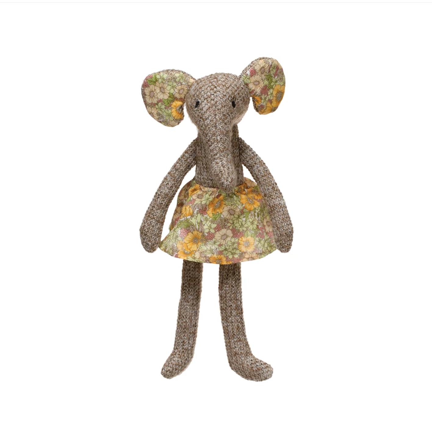 Creative Co-Op Plush Elephant in Floral Skirt - 12"-COOP-Little Giant Kidz
