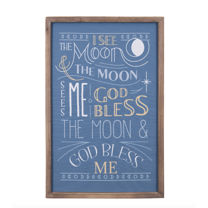 Creative Co-Op Wooden Wall Decor - I see the Moon...-COOP-Little Giant Kidz
