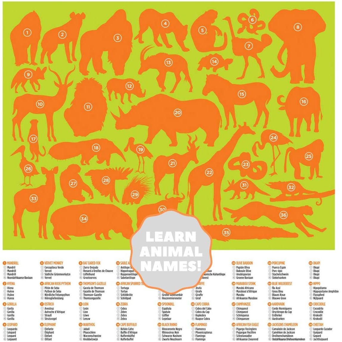 Crocodile Creek 100 Piece Puzzle - 36 Wild Animals-Crocodile Creek-Little Giant Kidz