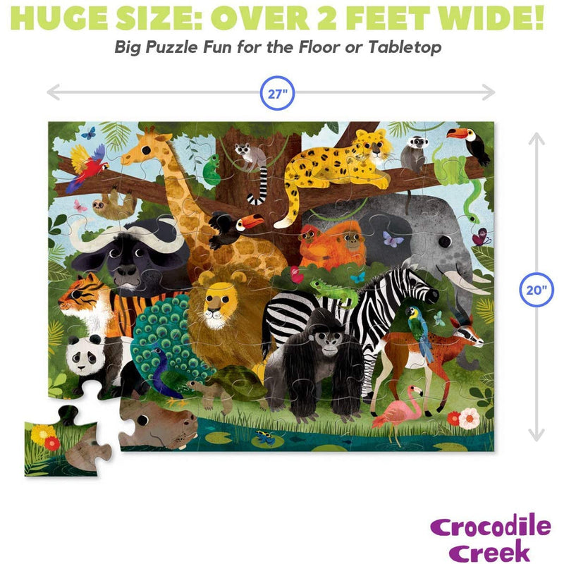 Crocodile Creek 36 Piece Floor Puzzle - Jungle Friends-Crocodile Creek-Little Giant Kidz
