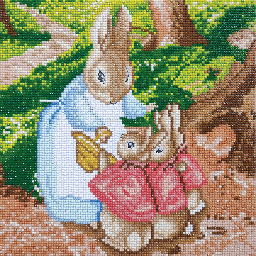Crystal Art Medium Framed Kit - The Flopsy Bunnies-OUTSET MEDIA-Little Giant Kidz
