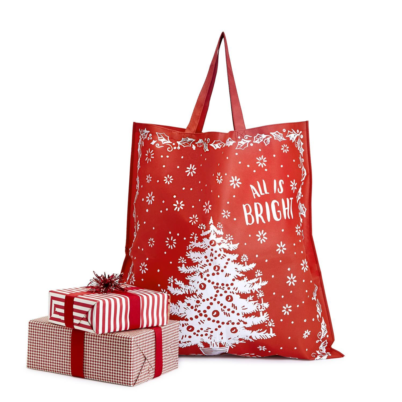 Cupcakes & Cartwheels "All is Bright: Oversized Christmas Tote-CUPCAKES & CARTWHEELS-Little Giant Kidz