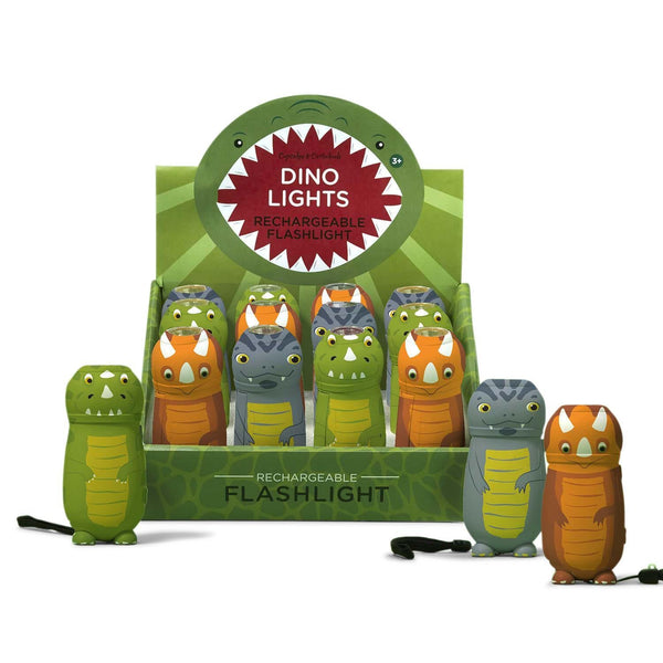Cupcakes & Cartwheels Dino Lights Rechargeable Flashlight - Assorted Styles-CUPCAKES & CARTWHEELS-Little Giant Kidz