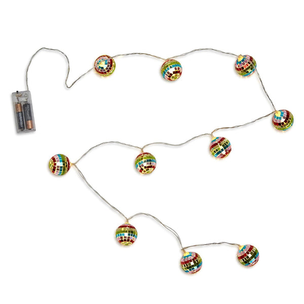 Cupcakes & Cartwheels Rainbow Disco Ball LED String Lights-CUPCAKES & CARTWHEELS-Little Giant Kidz