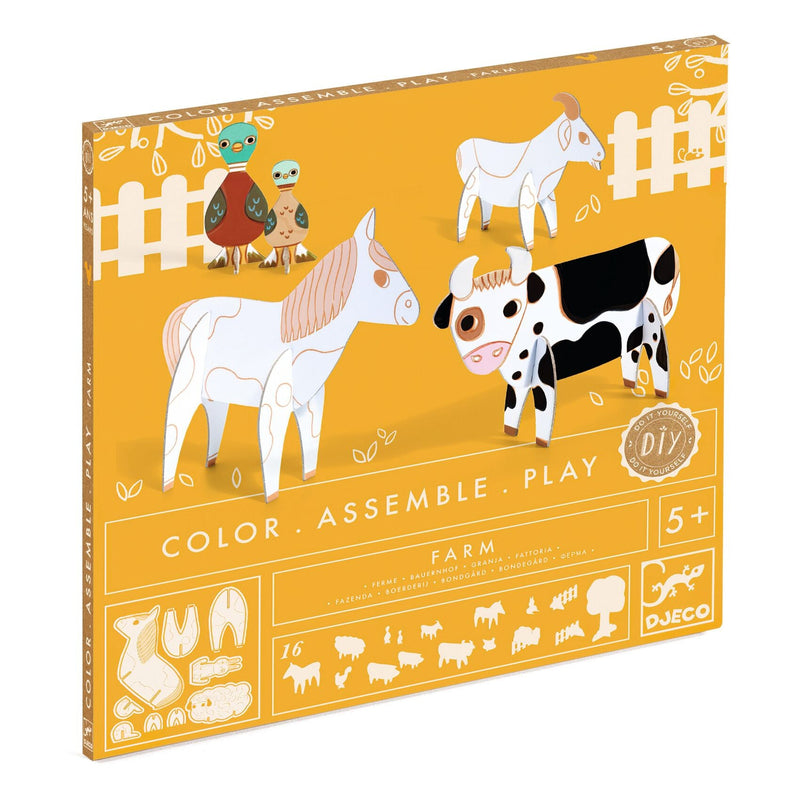 DJECO DIY Color, Assemble, Play - Farm-DJECO-Little Giant Kidz