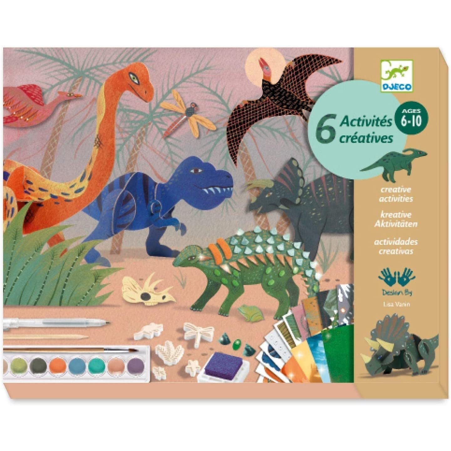 DJECO Le Grand Artist Multi-Activity Craft Kit - The World of Dinosaurs-DJECO-Little Giant Kidz