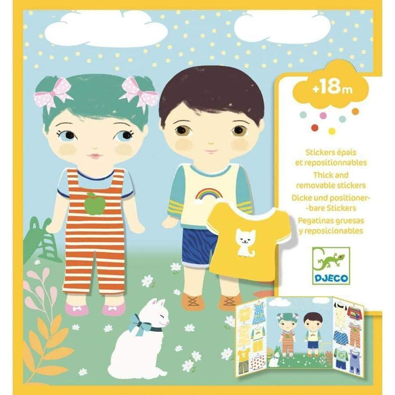 DJECO Petit Gifts 18M+ Reusable Stickers - Clothes-DJECO-Little Giant Kidz