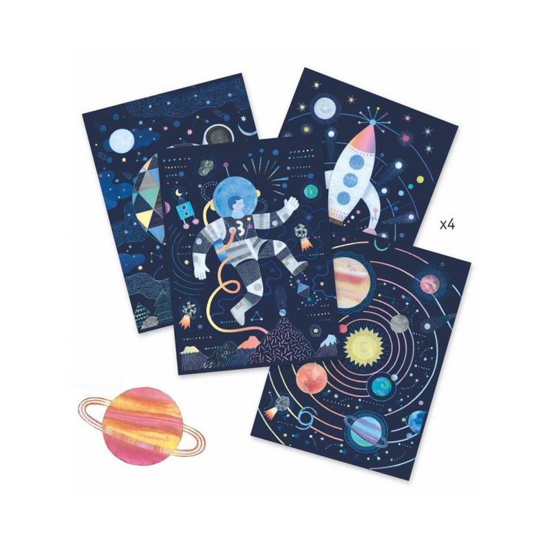 DJECO Petit Gifts Scratch Cards - Cosmic Mission-DJECO-Little Giant Kidz