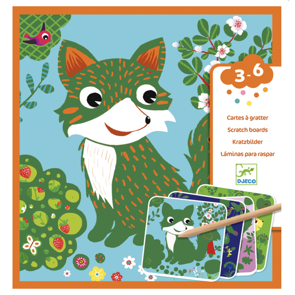 DJECO Petit Gifts Scratch Cards - Country Creatures-DJECO-Little Giant Kidz