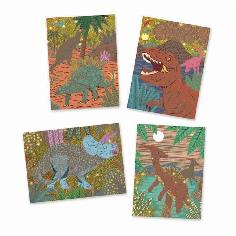 DJECO Petit Gifts Scratch Cards - Dinosaurs-DJECO-Little Giant Kidz
