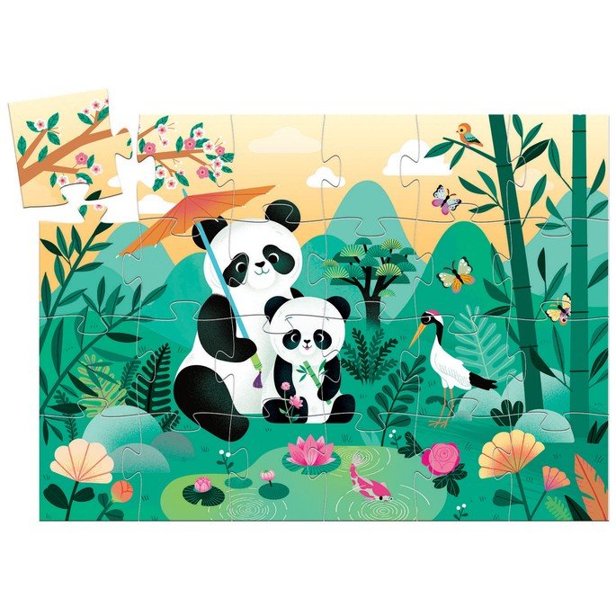 DJECO Silhouette Puzzle - Leo the Panda (24 Pieces)-DJECO-Little Giant Kidz