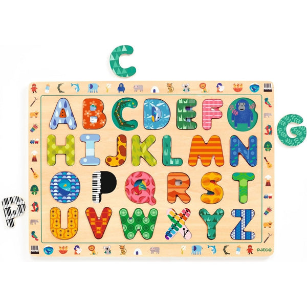 DJECO Wooden Puzzle ABC-DJECO-Little Giant Kidz