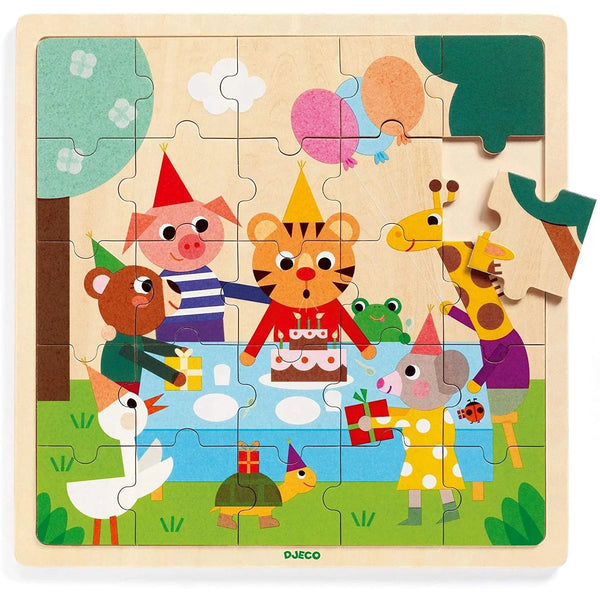 DJECO Wooden Puzzle Puzzlo Happy-DJECO-Little Giant Kidz