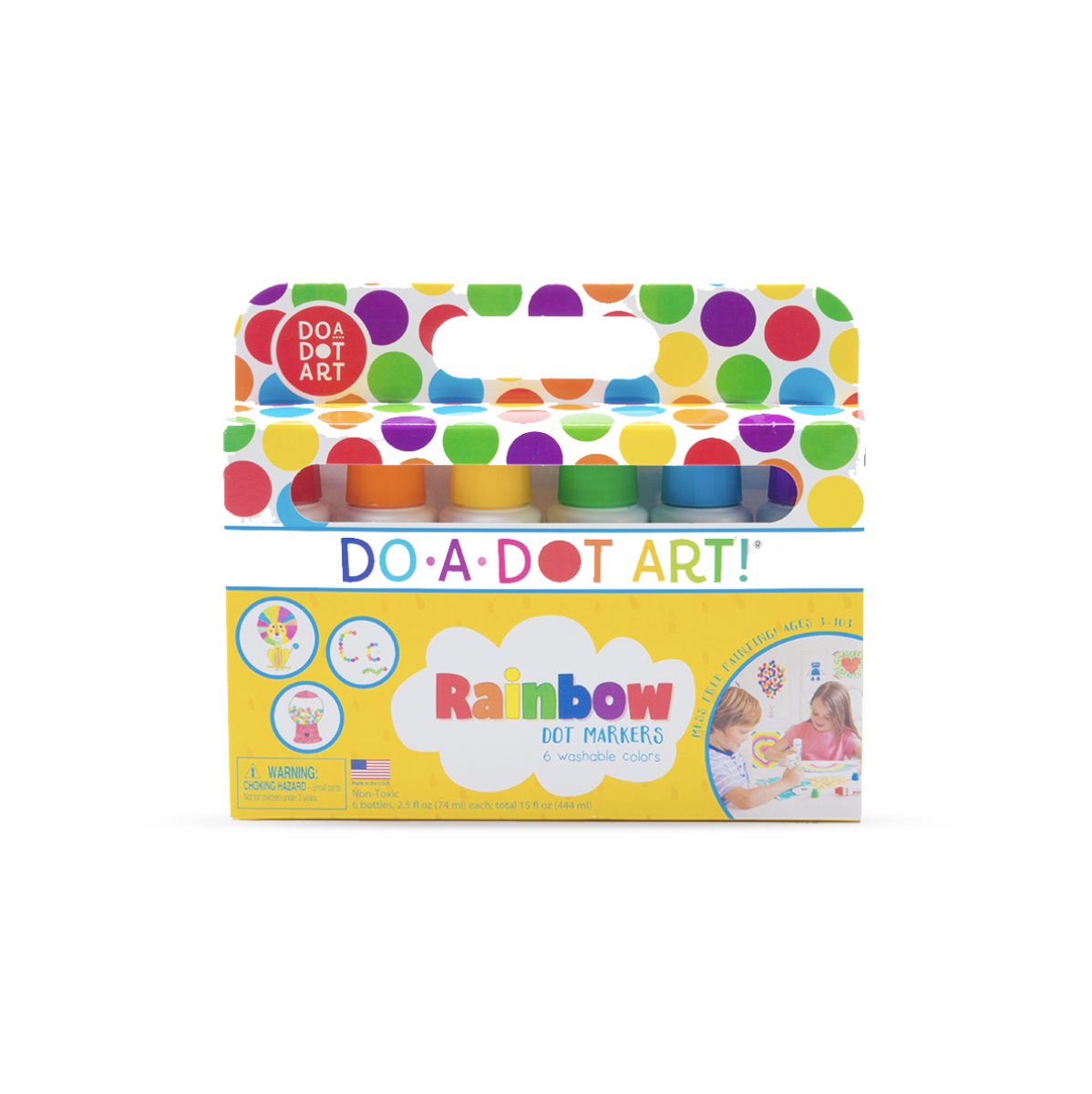 Do-A-Dot Art Washable Dot Markers - Rainbow - 6 Count-Do-A-Dot Art-Little Giant Kidz