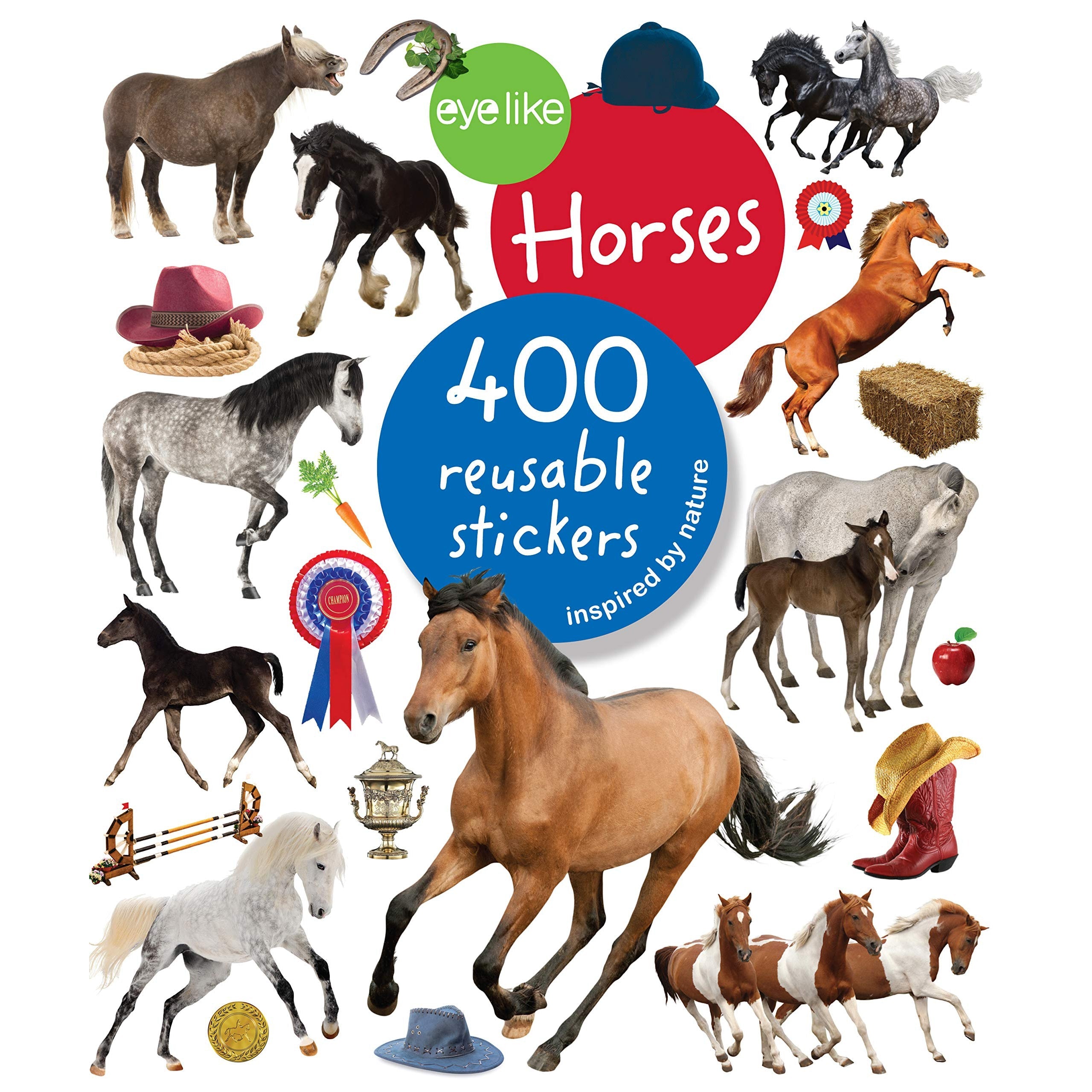 Eyelike Stickers: Horses (Paperback Book)-HACHETTE BOOK GROUP USA-Little Giant Kidz