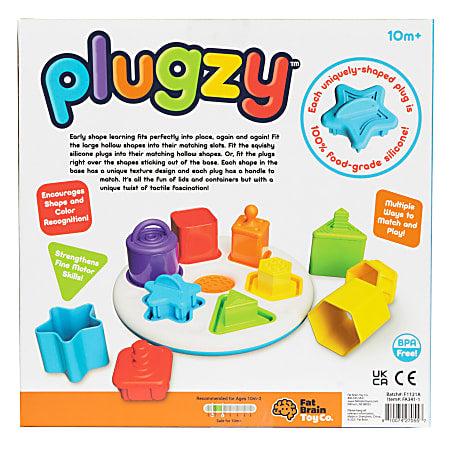 Fat Brain Plugzy - Early Shape Learning Fits Perfectly into Place, Again and Again!-FATBRAIN-Little Giant Kidz