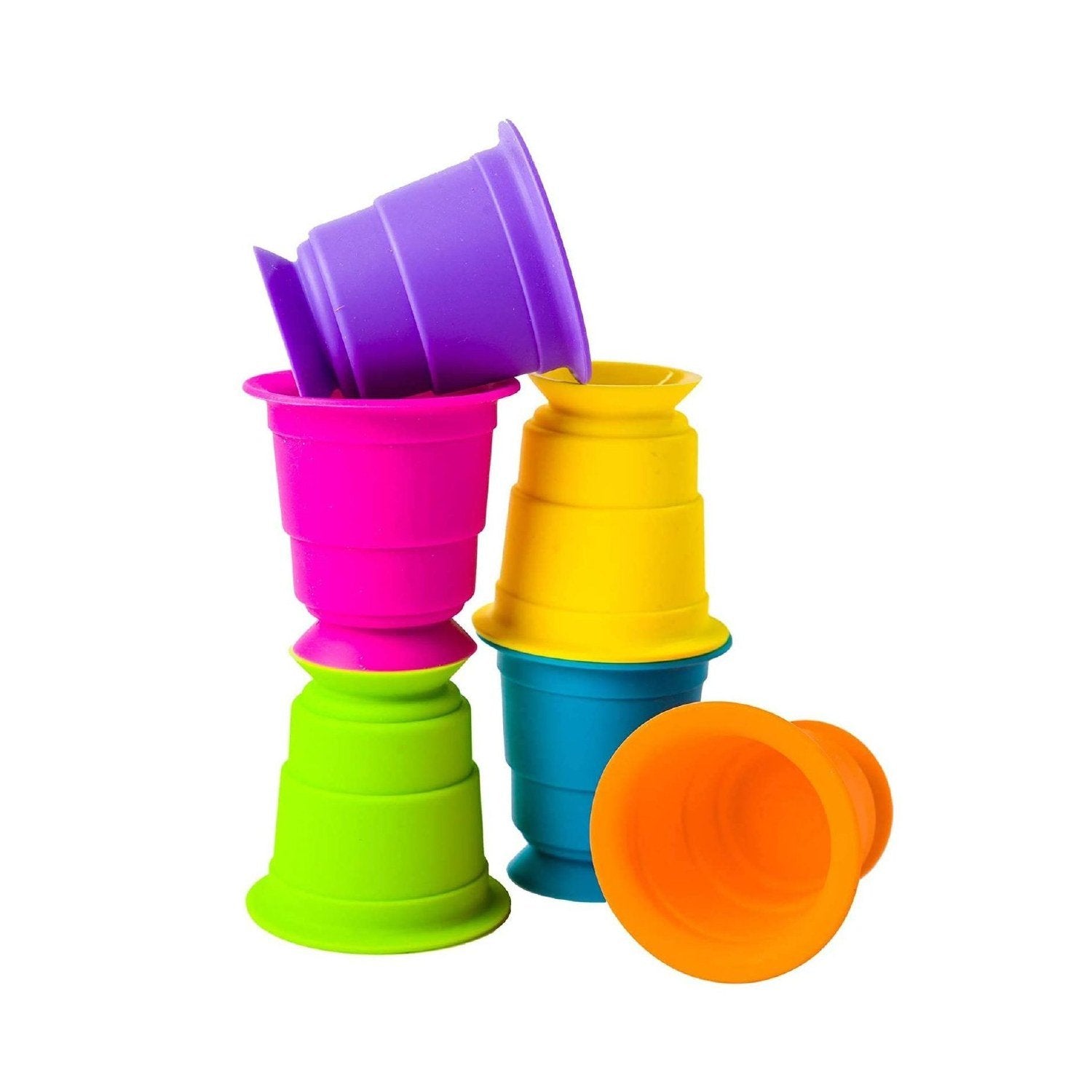 Fat Brain Suction Kupz - Stack, roll, stick, and Sip!-FATBRAIN-Little Giant Kidz