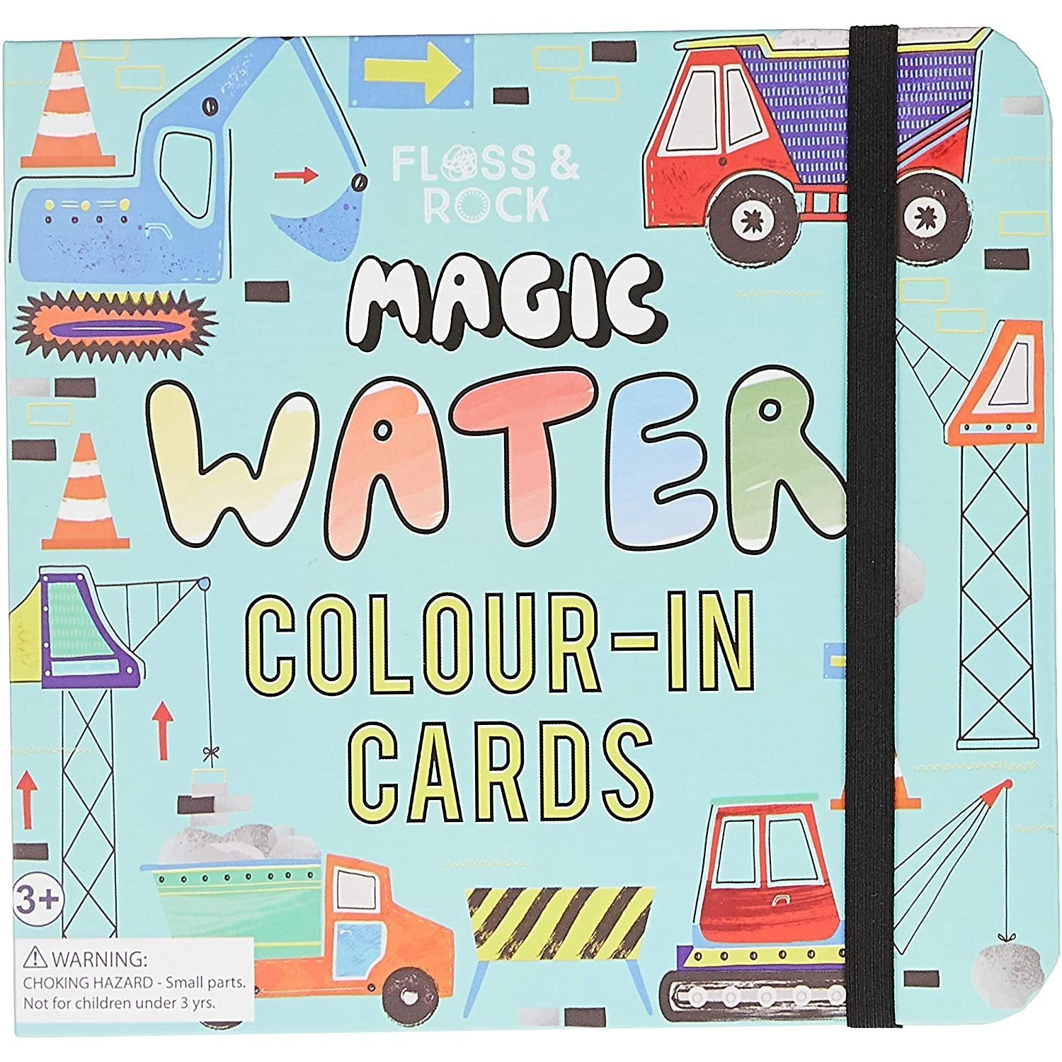 Floss & Rock Magic Water Colour-In Cards - Construction-FLOSS & ROCK-Little Giant Kidz