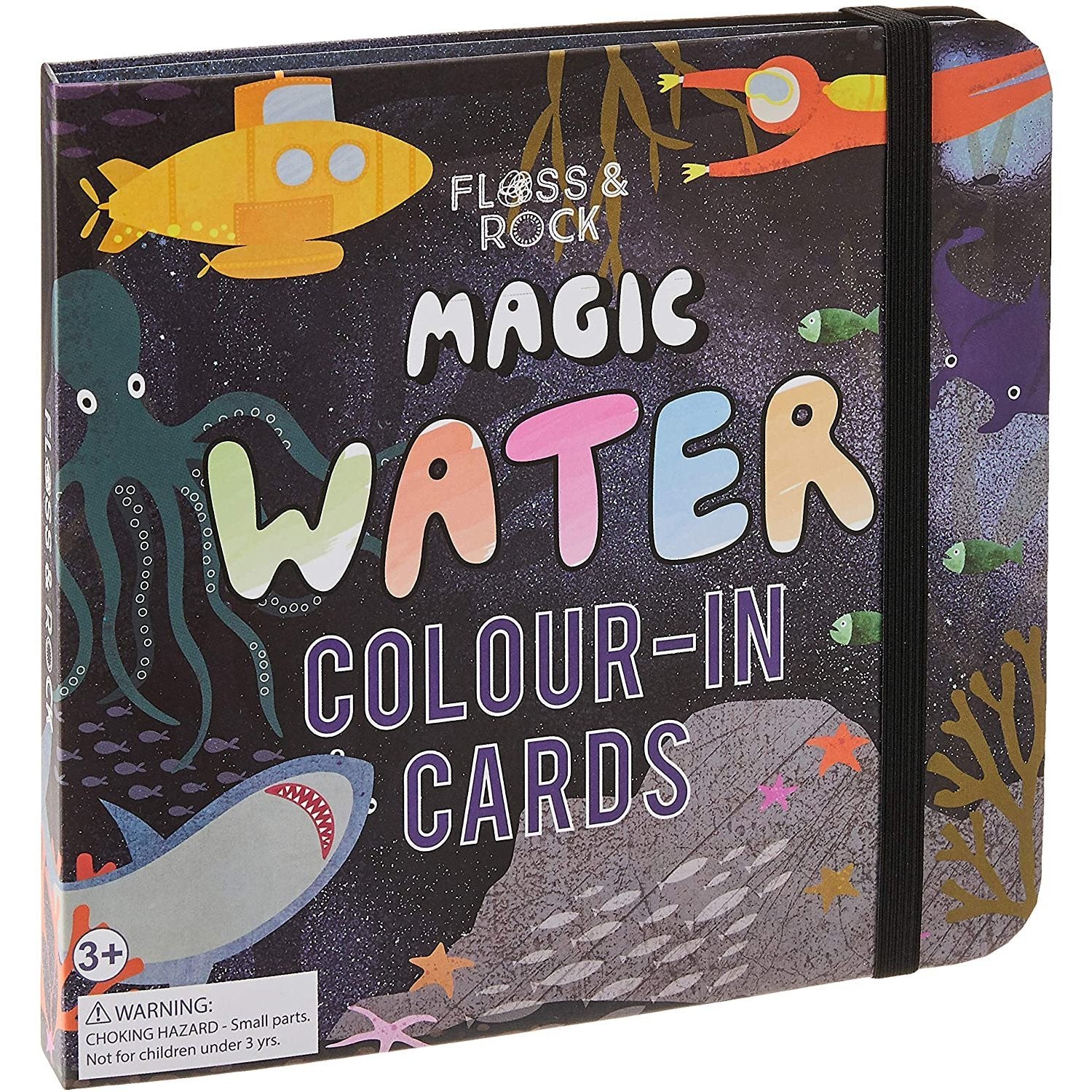 FLOSS & ROCK Magic Water Colour-In Cards – Zaubermal-Karten Mit Wasserstift, Regenbogen-Fee