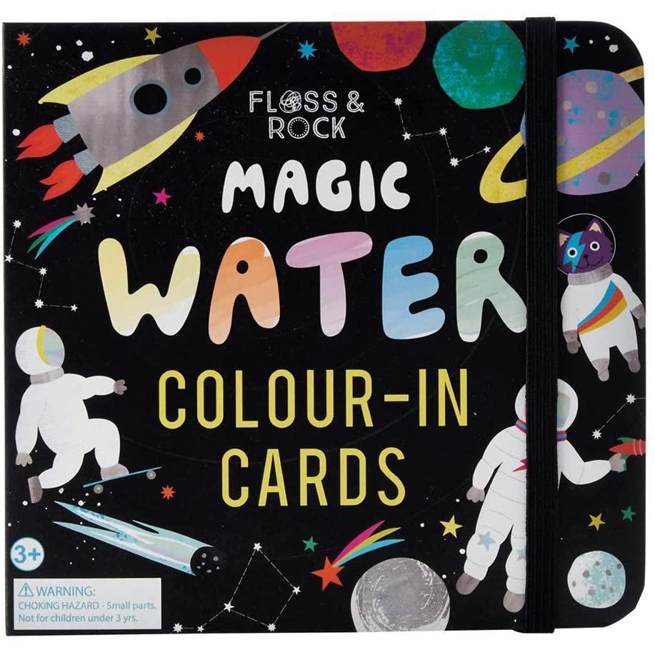 Floss & Rock Magic Water Colour-In Cards - Space-FLOSS & ROCK-Little Giant Kidz