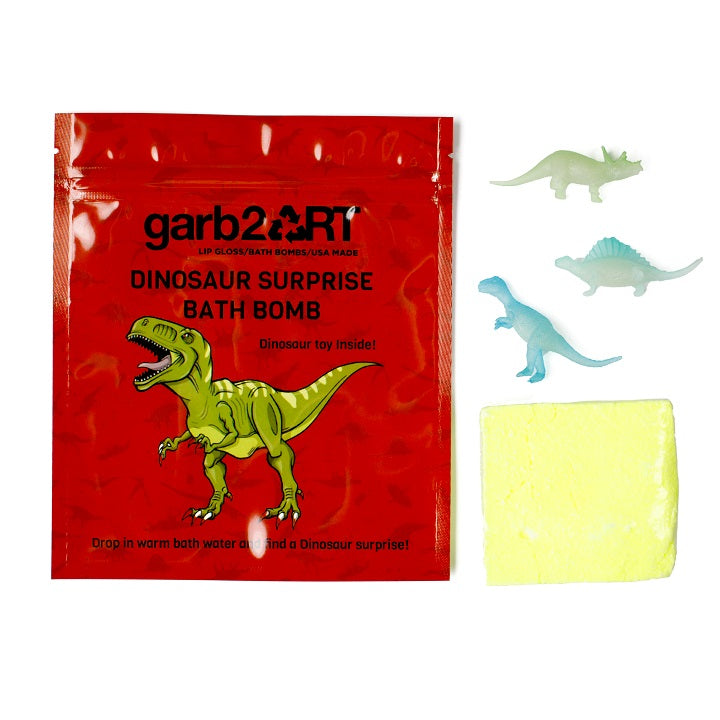 Garb2Art Surprise Bath Bomb - Dinosaur (Red Package)-Garb2Art-Little Giant Kidz