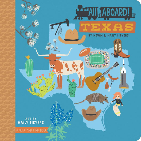 Gibbs Smith All Aboard Texas (Board Book)-GIBBS SMITH-Little Giant Kidz