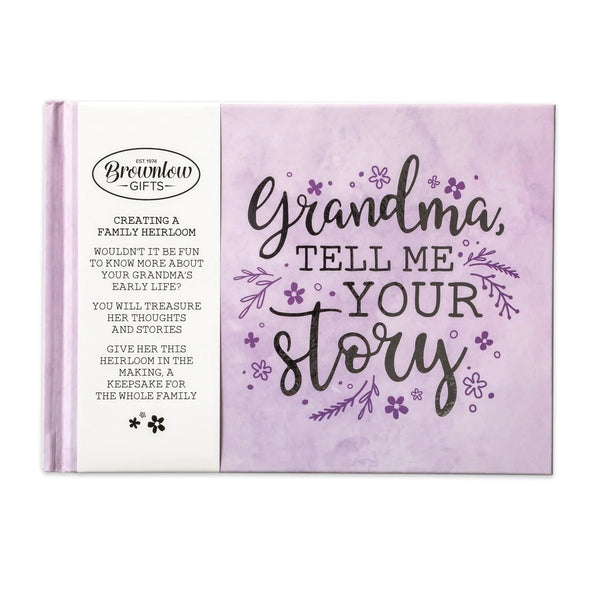 Grandma, Tell Me Your Story Heirloom Memory Book - Purple-Shannon Road Gifts-Little Giant Kidz